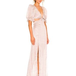 For Love & Lemons Colleen Maxi Dress in Ivory